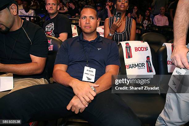 Alex Rodriguez attends 2016 Roc Nation Summer Classic Charity Basketball Tournament at Barclays Center of Brooklyn on July 21, 2016 in New York City.