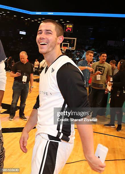 Nick Johnas attends 2016 Roc Nation Summer Classic Charity Basketball Tournament at Barclays Center of Brooklyn on July 21, 2016 in New York City.