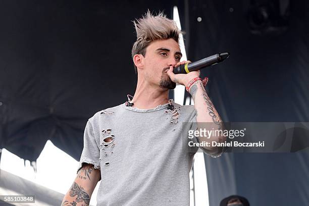 Kyle Pavone of We Came as Romans performs during Chicago Open Air 2016 at Toyota Park on July 17, 2016 in Bridgeview, Illinois.