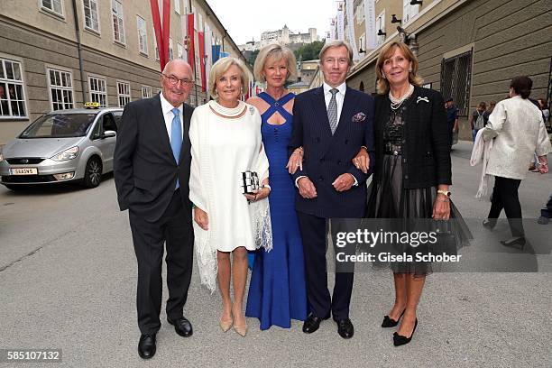 Peter Lanz and his wife Inge Wrede-Lanz, Charlotte von Bismarck Schoenhausen, Prince Leopold, Poldi of Bavaria and his wife princess Ursula, Uschi of...