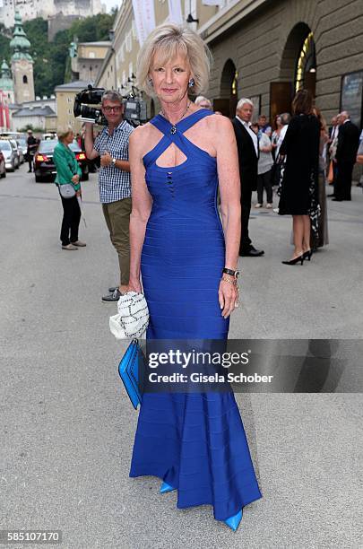 Charlotte Graefin von Bismarck Schoenhausen during the premiere of the opera 'Manon Lescaut' on August 1, 2016 in Salzburg, Austria.