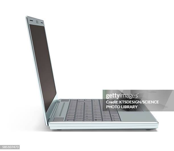laptop, illustration - macbook laptop white background stock illustrations