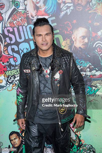 Actor Adam Beach attends the "Suicide Squad" World Premiere at The Beacon Theatre on August 1, 2016 in New York City.