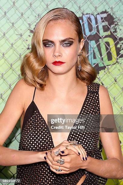 Cara Delevingne attends the world premiere of "Suicide Squad" at The Beacon Theatre on August 1, 2016 in New York City.