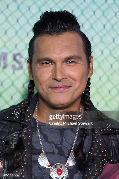Actor Adam Beach attends the "Suicide Squad" world premiere at The Beacon Theatre on August 1, 2016 in New York City.