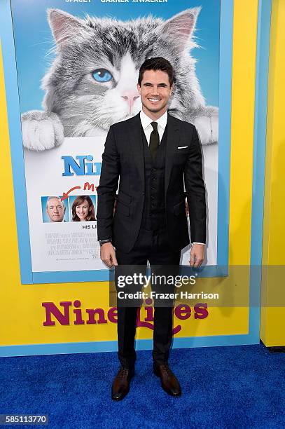 Actor Robbie Amell attends the Premiere Of EuropaCorp's "Nine Lives" at TCL Chinese Theatre on August 1, 2016 in Hollywood, California.