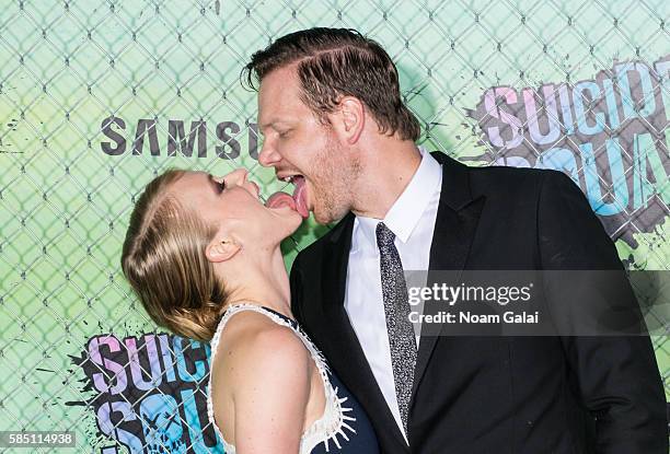 Jim Parrack and Leven Rambin attend the world premiere of "Suicide Squad" at The Beacon Theatre on August 1, 2016 in New York City.
