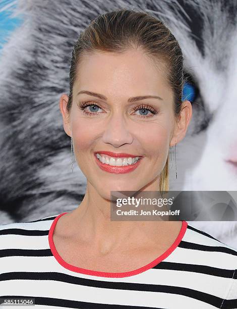 Actress Tricia Helfer arrives at the Los Angeles Premiere "Nine Lives" at TCL Chinese Theatre on August 1, 2016 in Hollywood, California.