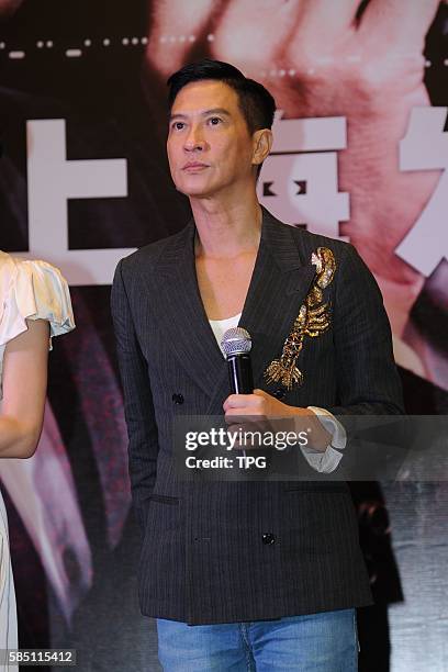 Nick Cheung attends the press conference to promote Line Walker on 01th August, 2016 in Shanghai, China.