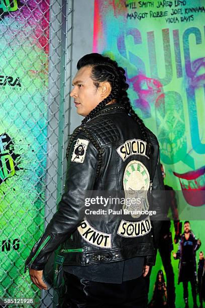 Adam Beach attends The World Premiere of Warner Bros. Pictures and Atlas Entertainment's "Suicide Squad" at The Beacon Theatreq on August 1, 2016 in...