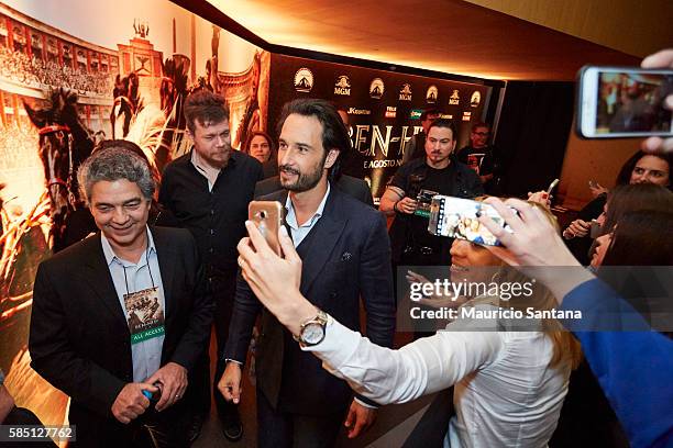 Rodrigo Santoro attends the Brazil Premiere of the Paramount Pictures film "Ben-Hur" on August 1, 2016 at Cinepolis JK in Sao Paulo, Brazil.