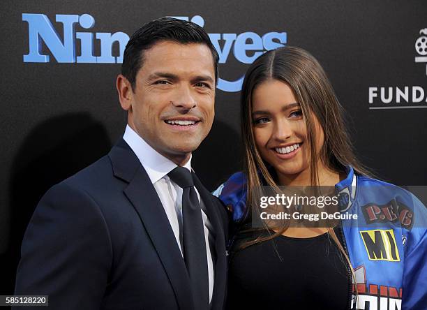 Actor Mark Consuelos and daughter Lola Grace Consuelos arrive at the premiere of EuropaCorp's "Nine Lives" at TCL Chinese Theatre on August 1, 2016...