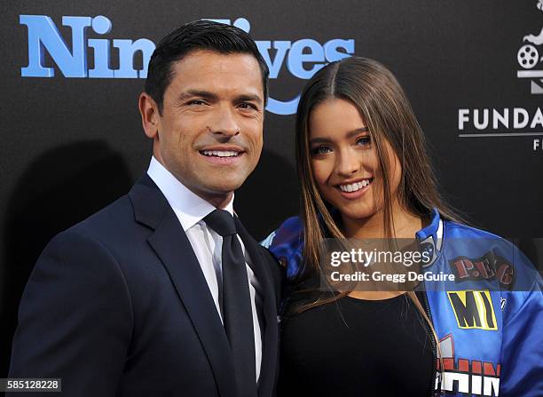 Actor Mark Consuelos and daughter Lola Grace Consuelos arrive at the premiere of EuropaCorp's "Nine Lives" at TCL Chinese Theatre on August 1, 2016...