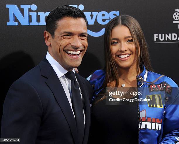 Actor Mark Consuelos and daughter Lola Grace Consuelos arrive at the premiere of EuropaCorp's "Nine Lives" at TCL Chinese Theatre on August 1, 2016...