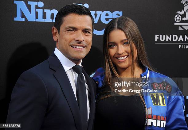 Actor Mark Consuelos and daughter Lola Grace Consuelos arrive at the premiere of EuropaCorp's "Nine Lives" at TCL Chinese Theatre on August 1, 2016...