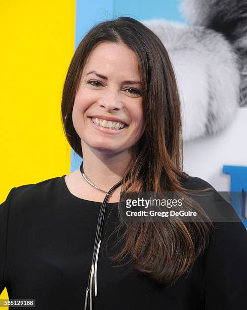 Actress Holly Marie Combs arrives at the premiere of EuropaCorp's "Nine Lives" at TCL Chinese Theatre on August 1, 2016 in Hollywood, California.