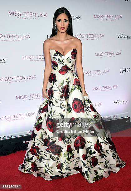 Miss Universe 2015 Pia Alonzo Wurtzbach attends the 2016 Miss Teen USA Competition at The Venetian Las Vegas on July 30, 2016 in Las Vegas, Nevada.
