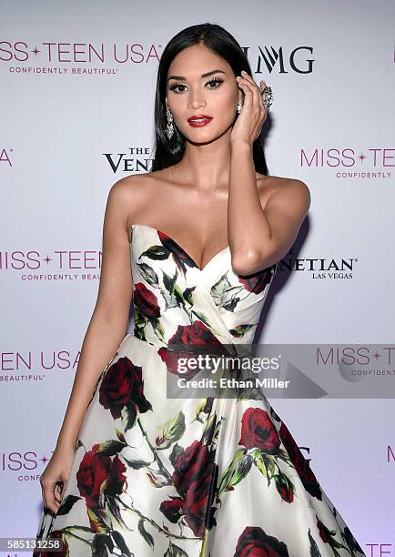 Miss Universe 2015 Pia Alonzo Wurtzbach attends the 2016 Miss Teen USA Competition at The Venetian Las Vegas on July 30, 2016 in Las Vegas, Nevada.