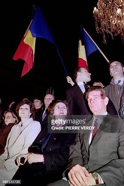 Photo taken on January 1, 1990 shows , princess Sophie and Marguerite of Romania, queen Anne of Romania and former king Michael I of Romania...