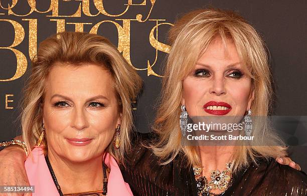Joanna Lumley and Jennifer Saunders arrive ahead of the Absolutely Fabulous: The Movie Melbourne premiere at Village Cinemas Crown on August 2, 2016...