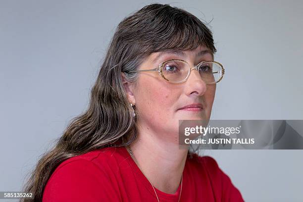 Lynne Sandford, the mother of British man Michael Sandford who was arrested in Las Vegas after attempting to snatch a policeman's gun at a rally held...