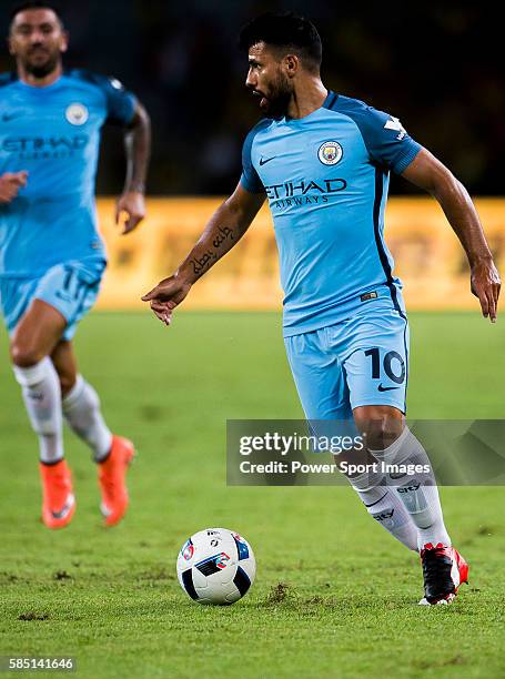 Manchester City striker Sergio Aguero during the match between Borussia Dortmund vs Manchester City FC at the 2016 International Champions Cup China...