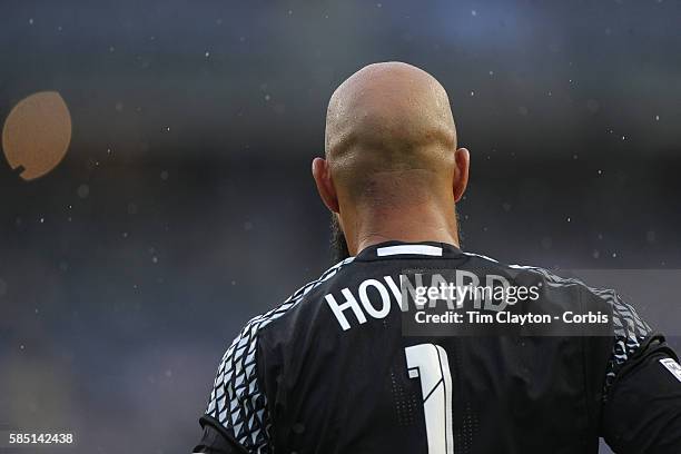 July 30: Goalkeeper Tim Howard of Colorado Rapids in action during the NYCFC Vs Colorado Rapids regular season MLS game at Yankee Stadium on July 30,...