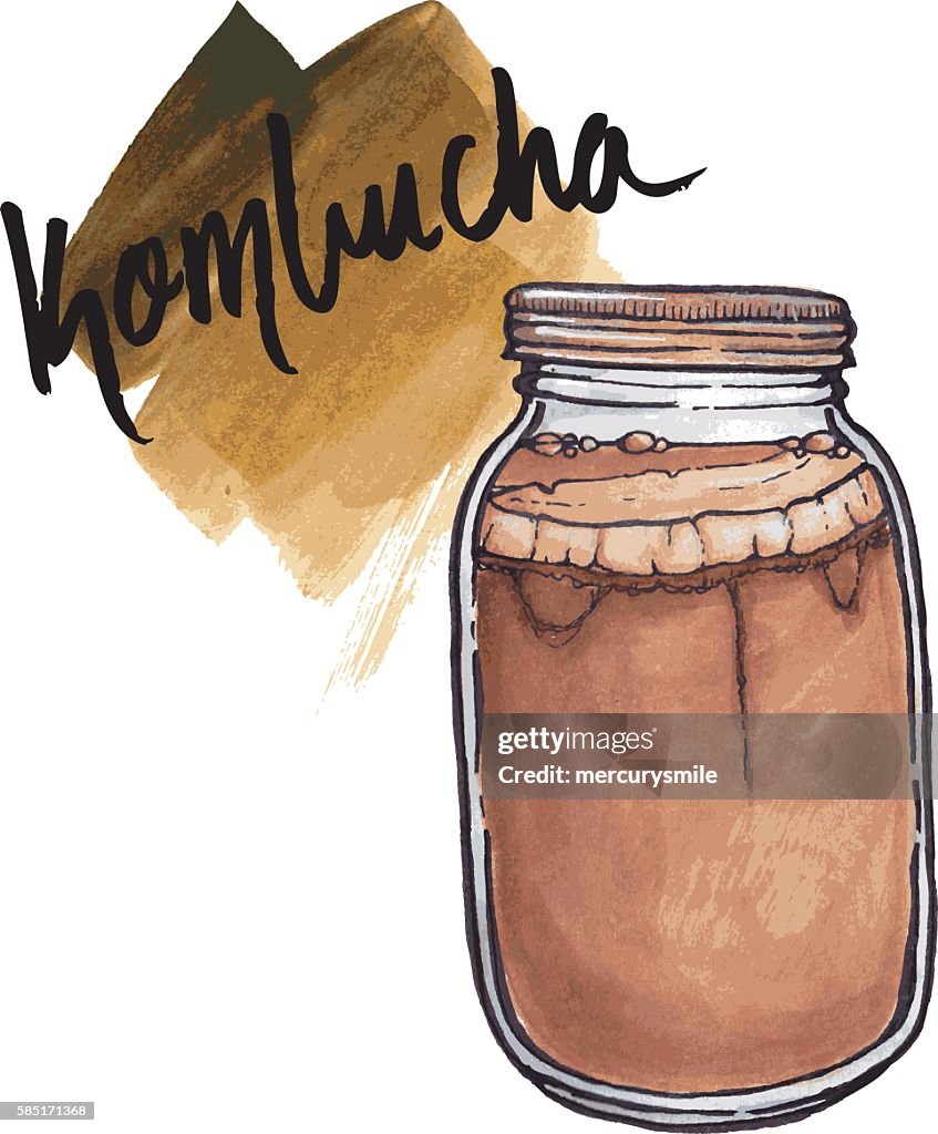 Kombucha Tea with scoby