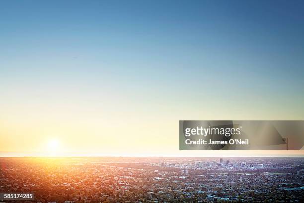 sunset over adelaide - dusk stock pictures, royalty-free photos & images