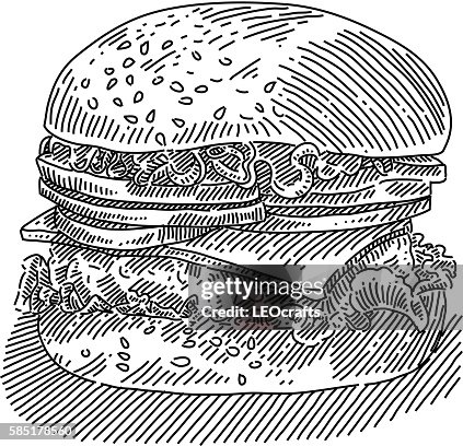 Burger Drawing Burger Drawing