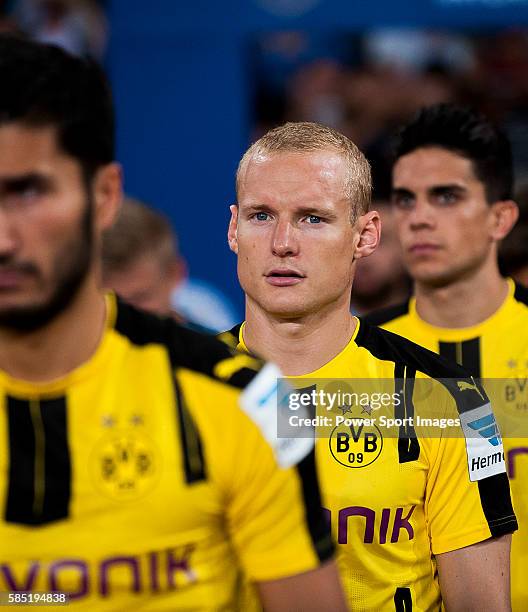 Borussia Dortmund midfielder Sebastian Rode getting into the field for the match against Manchester City FC during their 2016 International Champions...