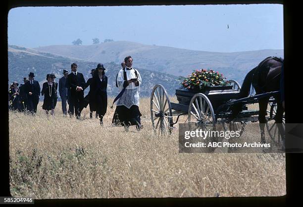 Miniseries - Airdate: March 27 through 30, 1983. 2ND FROM L-R: EARL HOLLIMAN;ANTOINETTE BOWER;BILL MOREY;STEPHEN W. BURNS;RACHEL WARD;RICHARD...