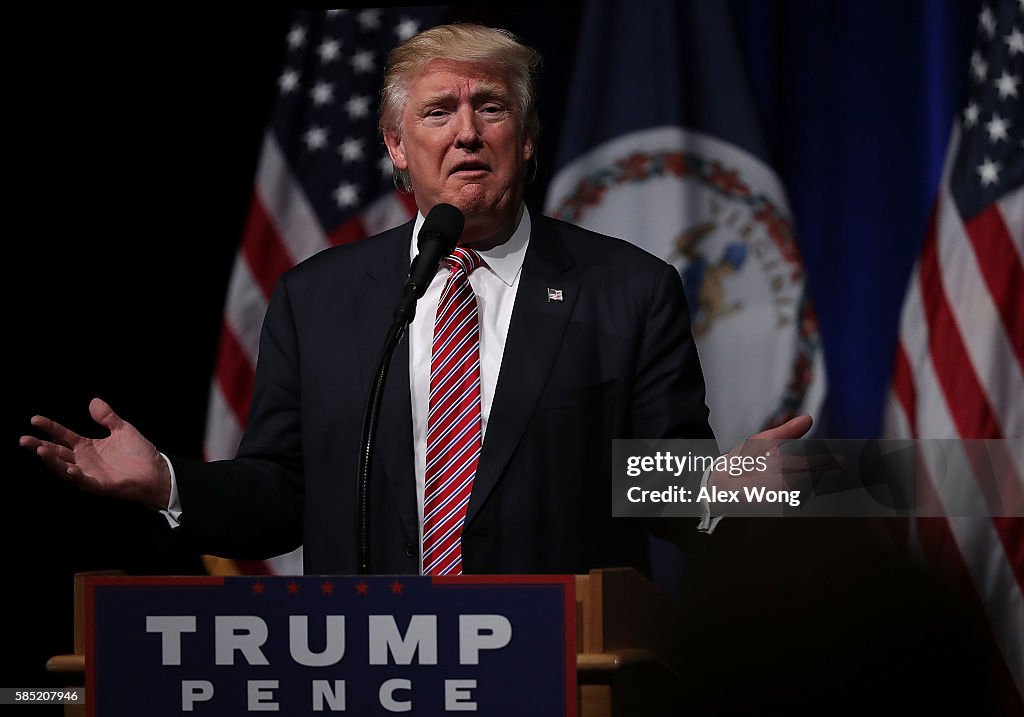 Republican Presidential Candidate Donald Holds Rally In Ashburn, Virginia