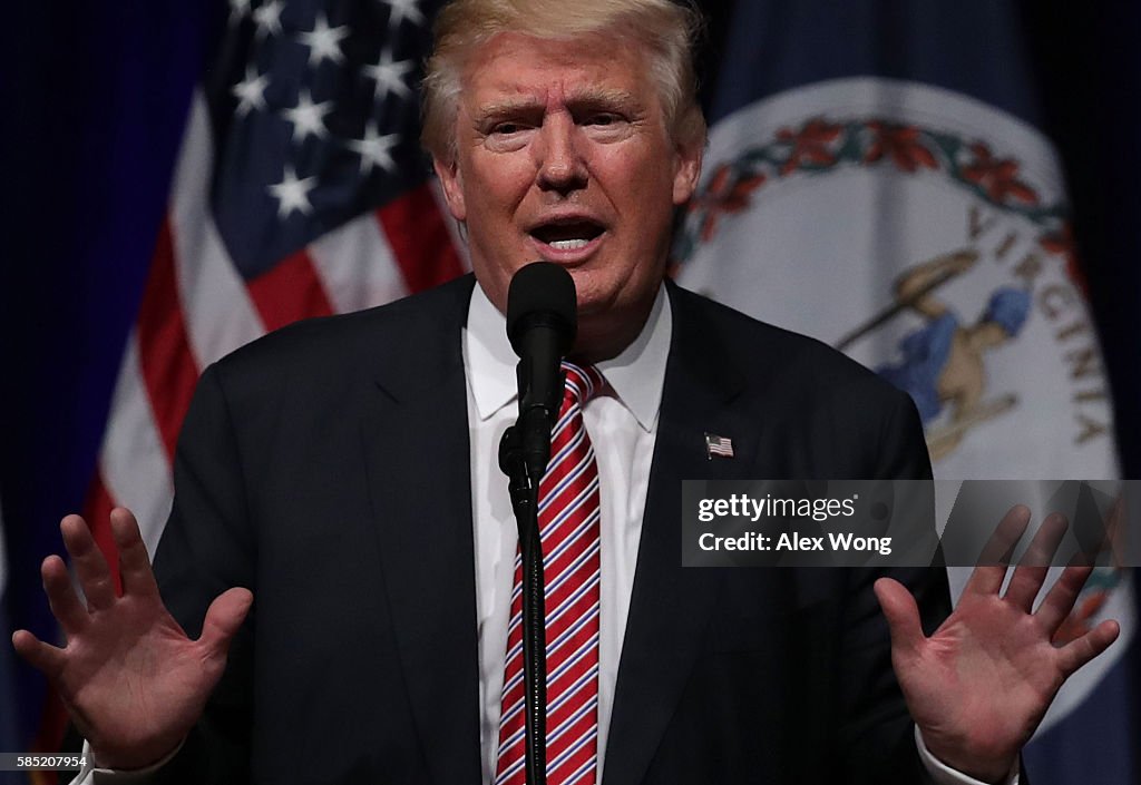 Republican Presidential Candidate Donald Holds Rally In Ashburn, Virginia