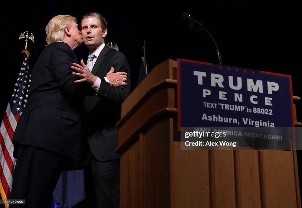 Republican Presidential Candidate Donald Holds Rally In Ashburn, Virginia