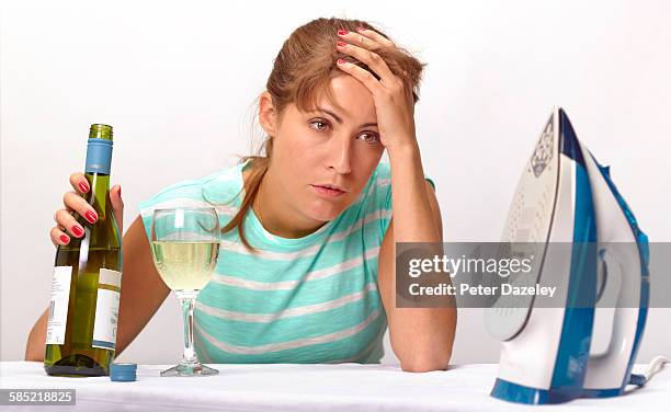 alcoholic with depression - iron appliance stock pictures, royalty-free photos & images