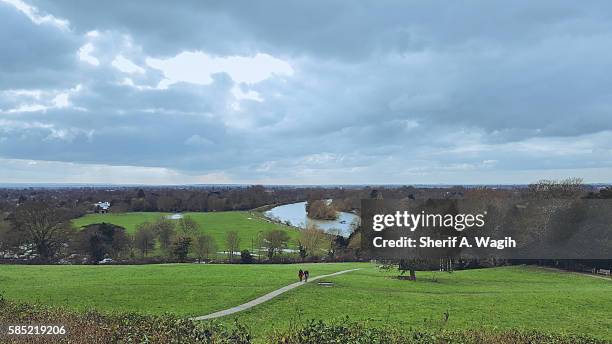 terrace gardens, richmond uk - richmond upon thames stockfoto's en -beelden