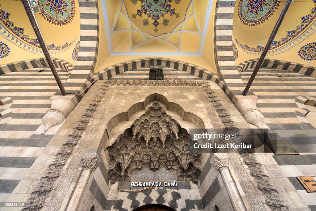 Behrampasha Mosque interior in Diyarbakir, Turkey