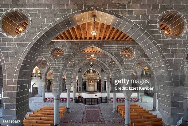 surp giragos armenian church, diyarbakir turkey - diyarbakir stock-fotos und bilder