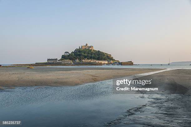 st michael's mount, near penzance - penzance stock pictures, royalty-free photos & images