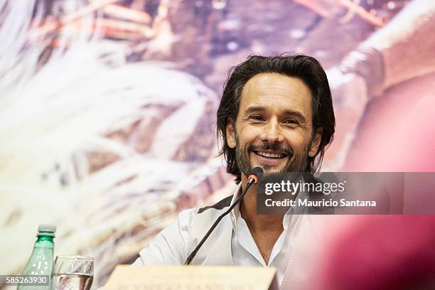 Rodrigo Santoro attends the Photocall and Press Conference for the Brazil Premiere of the Paramount Pictures title "Ben-Hur," on August 2, 2016 at...