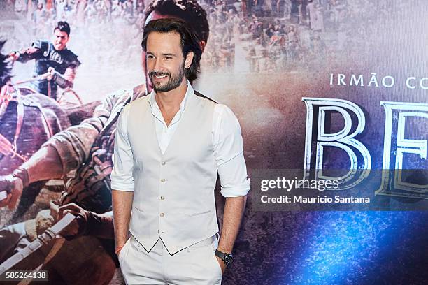 Rodrigo Santoro attends the Photocall and Press Conference for the Brazil Premiere of the Paramount Pictures title "Ben-Hur," on August 2, 2016 at...