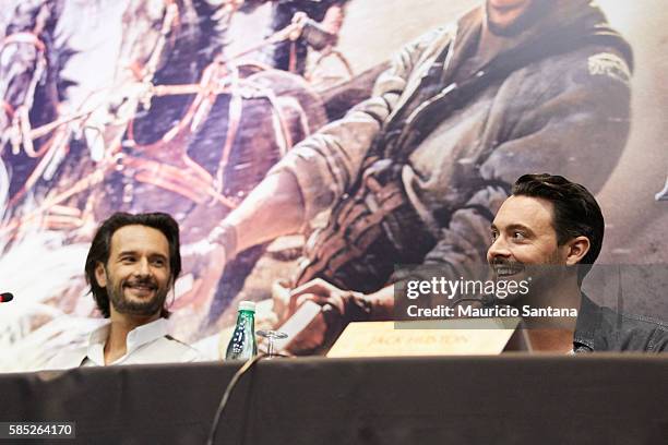 Rodrigo Santoro and Jack Huston attends the Photocall and Press Conference for the Brazil Premiere of the Paramount Pictures title "Ben-Hur," on...