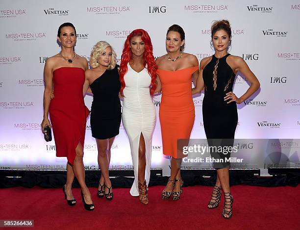 Pageant judges journalist and Miss USA 1994 Lu Parker, recording artist Savannah Keyes, professional wrestler Eva Marie, stylist Keylee Sanders and...