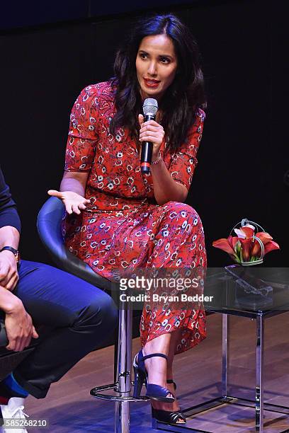 Times Best Selling Author and Host/Executive Producer of "Top Chef" Padma Lakshmi speaks during a panel as part of the "Do More" Series celebrating...
