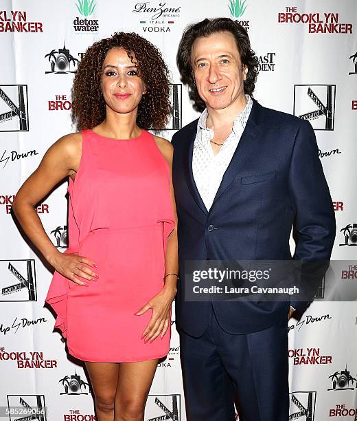 Federico Castelluccio and Yvonne Maria Schaefer attend "The Brooklyn Banker" New York Premiere at SVA Theatre on August 2, 2016 in New York City.