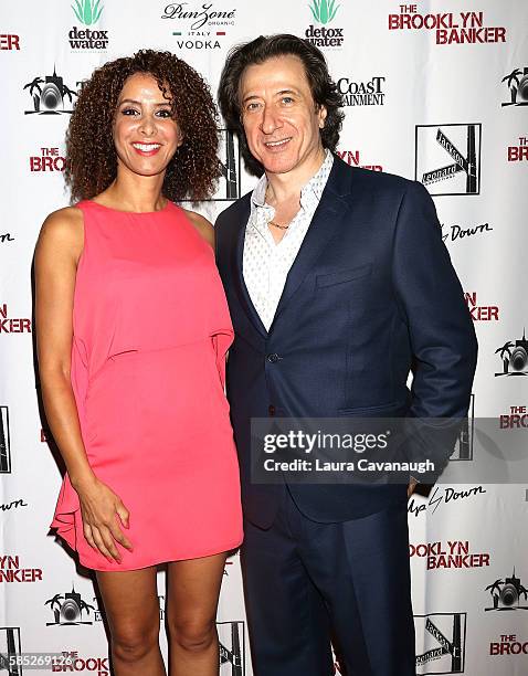 Federico Castelluccio and Yvonne Maria Schaefer attend "The Brooklyn Banker" New York Premiere at SVA Theatre on August 2, 2016 in New York City.