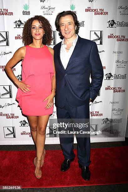 Federico Castelluccio and Yvonne Maria Schaefer attend "The Brooklyn Banker" New York Premiere at SVA Theatre on August 2, 2016 in New York City.