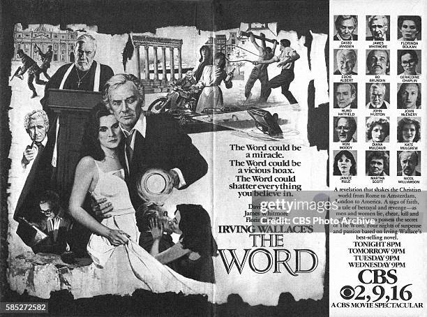 Television advertisement as appeared in the November 11, 1978 issue of TV Guide magazine. An ad for the mini-series, Irving Wallaces THE WORD, which...