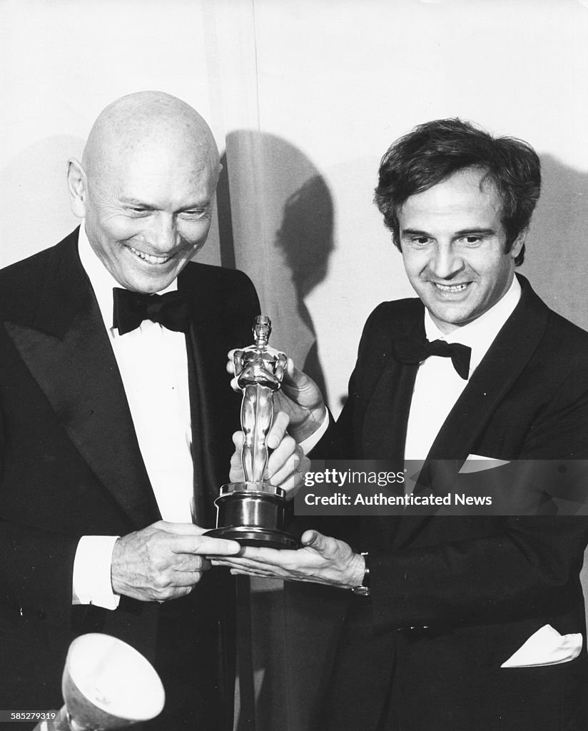 Yul Brynner And Francois Truffaut